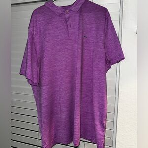 Vineyard Vines Heathered Purple Polo Shirt